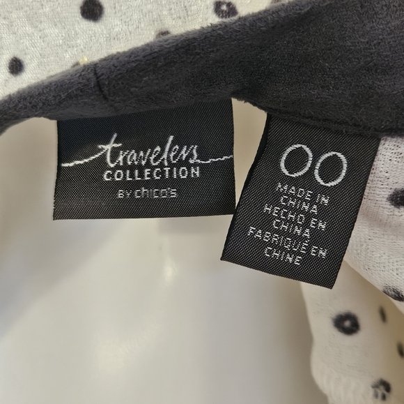 Chico’s Travelers Collection Foiled Peacock Jacket OO- 3/4 sleeve - Picture 11 of 12